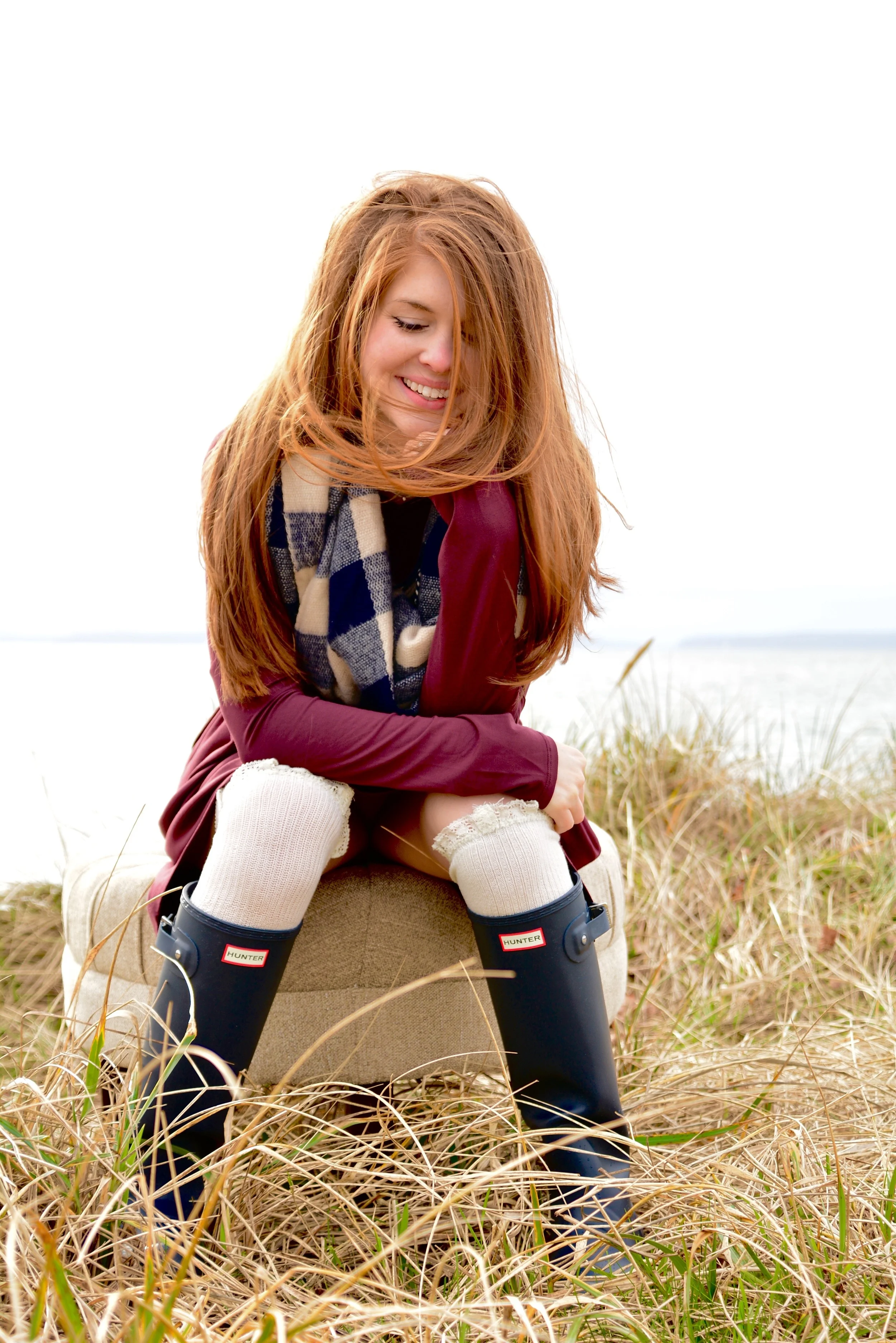Hunter shop gingham boots